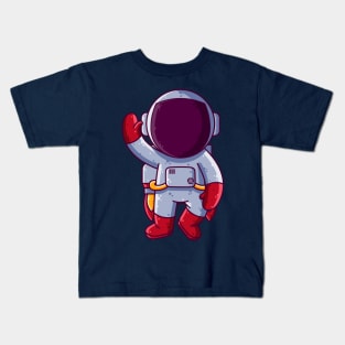 Cute Astronaut Jetpack Cartoon Kids T-Shirt